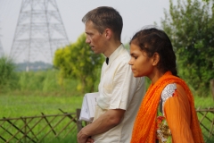 At one of the slums in India where Charity United's educational programs are in place.