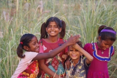 At one of the slums in India where Charity United's educational programs are in place.